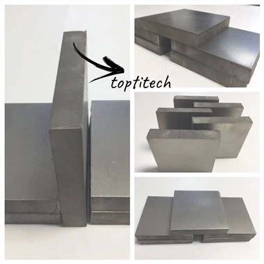 Blocco o piastra quadrata in lega di titanio forgiato Gr1 Gr5