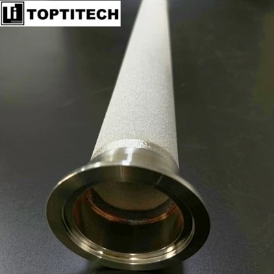 Tubo filtro a candela poroso SS316L con interfaccia KF63 da 40''